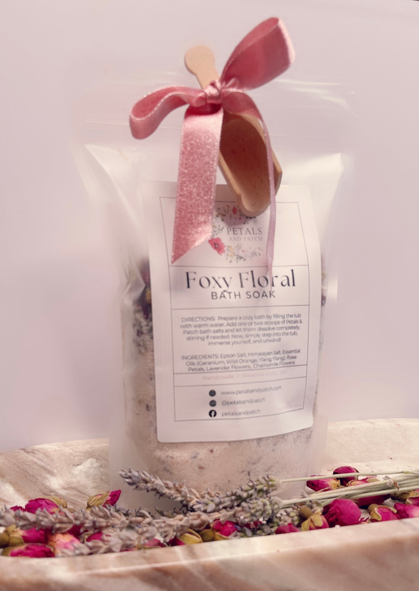 Natural Organic Bath Soak: Foxy Floral